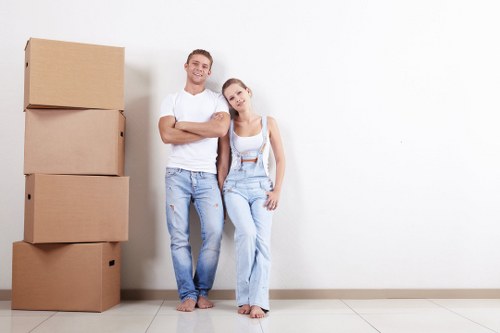 Professional team conducting office clearance
