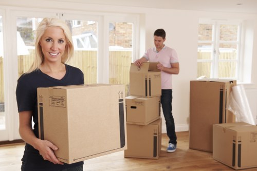Professional office clearance team at work