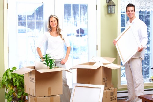 Office items being sorted for clearance in Egham