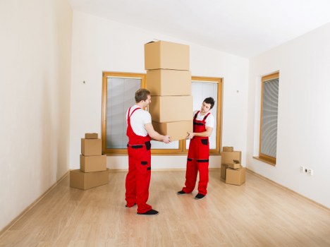Office furniture being removed